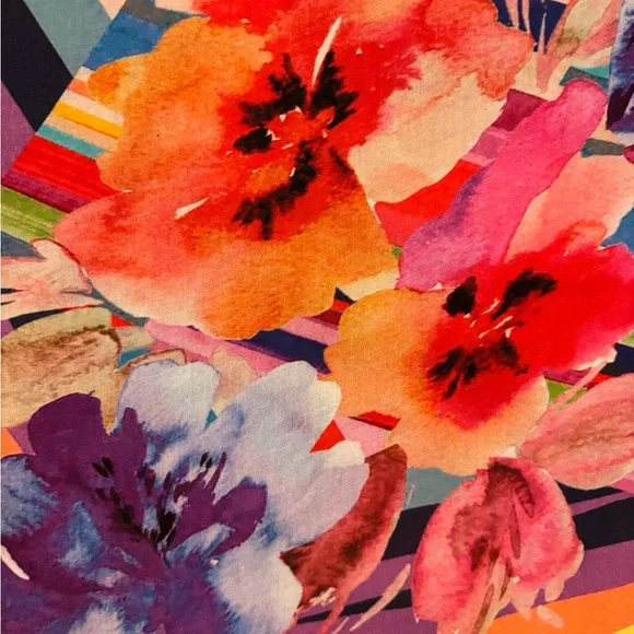 Johnny Was EUC Summer Stripes Maxi Kaftan dress - Picture 9 of 12